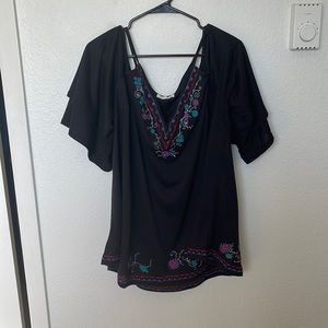 August Mist embroidered shirt